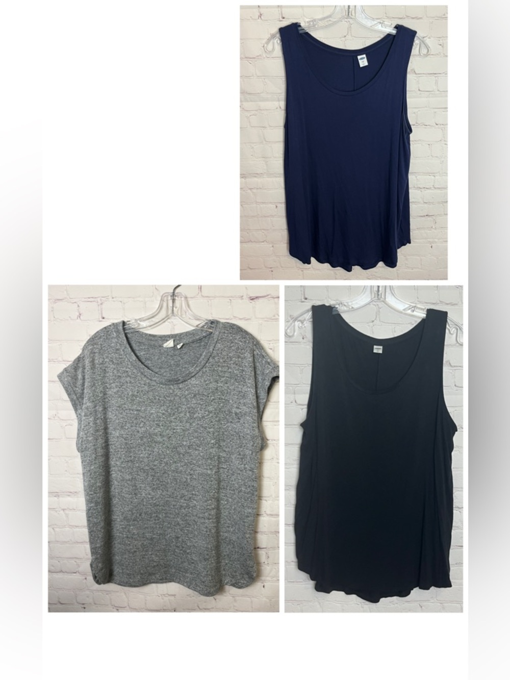 THREE Gap and Old Navy Size Large Lightweight Tops